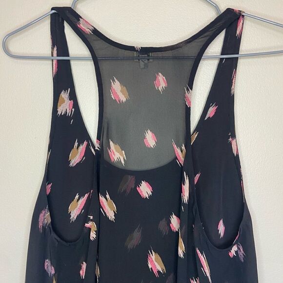 Wilfred | Aritzia Black Patterned 100% Silk Scoop-Neck Tank Top Size Small - Picture 5 of 6